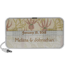 pretty art nouveau floral wedding keepsake mini speaker