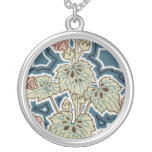 pretty art nouveau poppies flower design pendant