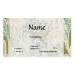 pretty art nouveau vintage floral pattern business card template