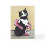 Pretty Ballerina - Cat Art Card