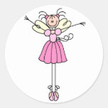 Pretty Ballerina Stick Figure Sticker