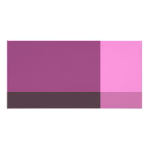 Pretty Blocks of Pink and Wine Custom Photo Card