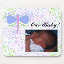 Pretty Blue And Green Dragonfly Mousepad