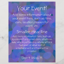 Pretty Blue and Mauve Flyer
