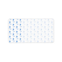 Pretty Blue and White Roses Pattern. Custom Address Labels