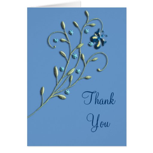 Pretty Blue Daisy & Butterfly Doodle Cards