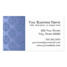 Pretty Blue Damask Business Cards