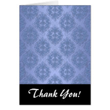 Pretty Blue Damask Card