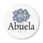 Pretty Blue Flower Abuela T-shirt magnets