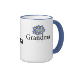 Pretty Blue Flower Grandma T-shirt Mug