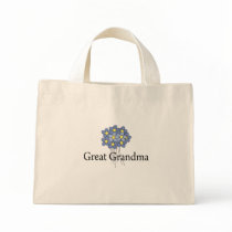 Pretty Blue Flower Great Grandma T-shirt Canvas Bags