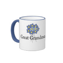 Pretty Blue Flower Great Grandma T-shirt Coffee Mug