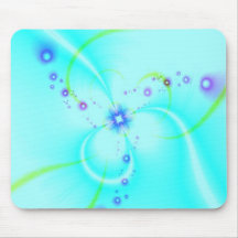 Pretty Blue Flower Mouse Pad
