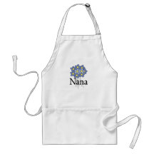 Pretty Blue Flower Nana T-shirt Apron