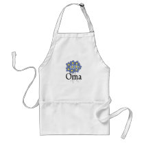 Pretty Blue Flower Oma T-shirt Apron