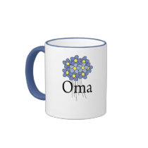 Pretty Blue Flower Oma T-shirt Coffee Mug