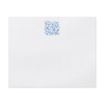 Pretty blue flower pattern on white. Custom Full Color Flyer