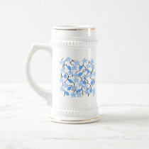 Pretty blue flower pattern on white. Custom Coffee Mug