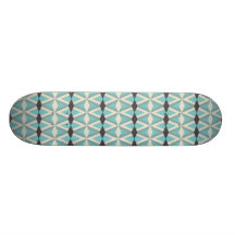 Pretty Blue Grey Aztec Weaving Pattern Gifts Skateboard Deck