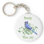 Pretty Blue Jay Key Chain