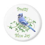 Pretty Blue Jay Refrigerator Magnets