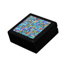 Pretty Blue Mosaic Keepsake Box