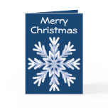 Pretty Blue & White Snowflake Christmas Card