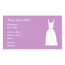 Pretty Bridal Gown Lilac Business Cards