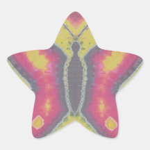 Pretty Butterfly Tie Dye Stickers
