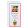 Pretty Cake Photo Birthday Party Invitation - Pink