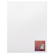 Pretty cat white kitty sitting for portrait art