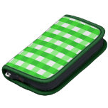Pretty Chic Green Gingham Checked Fabric Pattern Organizers