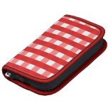 Pretty Chic Red Gingham Checked Fabric Pattern Organizer