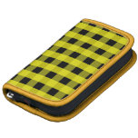 Pretty Chic Yellow Gingham Checked Fabric Pattern Folio Planner