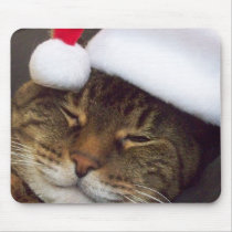 Pretty Christmas kitty mouse pad
