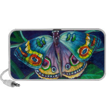 pretty colourful butterfly iPhone speakers