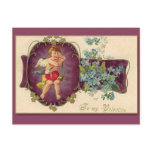 Pretty Crying Cupid Vintage Valentine Postcard