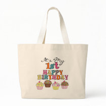 Pretty Cupcakes 1st Birthday Tshirts and Gifts Canvas Bags