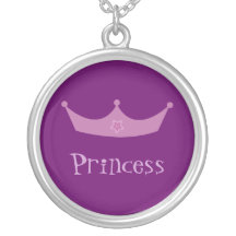 Pretty Customizable Purple & Lilac Princess Crown Pendant