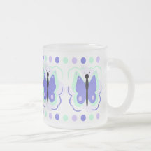 Pretty Cyan And Blue Butterfly Mug