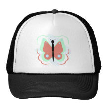 Pretty Cyan And Pink Butterfly Hat