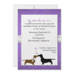 Pretty Dachshunds Bridal Shower Invitation