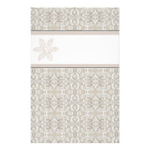 Pretty Damask Lace Design Customised Stationery