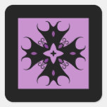 Pretty elegant gothic cross motif black and purple sticker