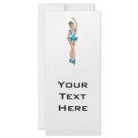 pretty figure skating princess graphic rack cards