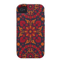 pretty floral dark damask Case-Mate iPhone 4 case