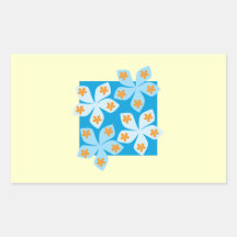 Pretty floral design, blue and cream. stickers