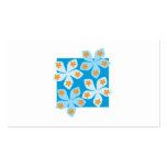 Pretty floral design, blue, orange and white. business card templates