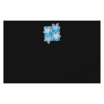 Pretty floral design, blue, red and black. full color flyer