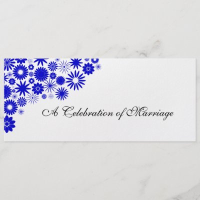 Pretty Florals Royal Blue Wedding Program by SocialiteDesigns